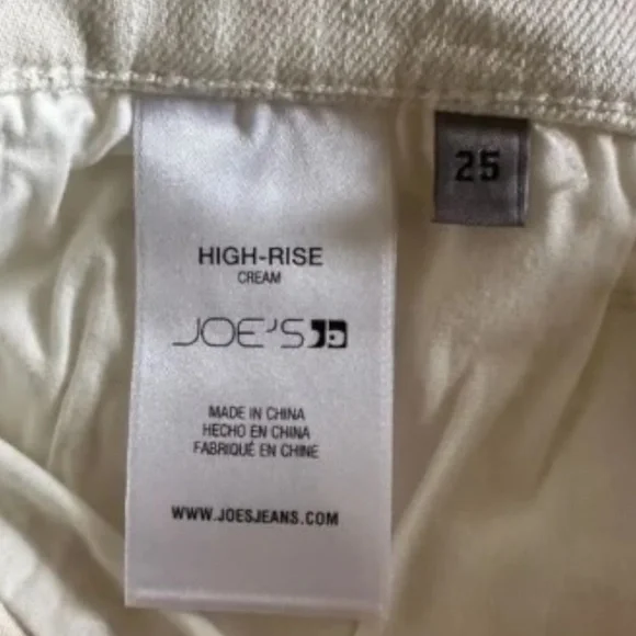 JOE’S JEANS Cream Midi Skirt w/ Front Slit and High-Rise Midi